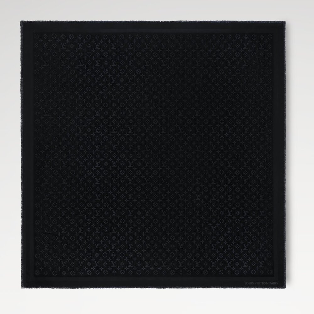 Louis Vuitton Monogram Classic Shawl Black - Picture 3 of 6